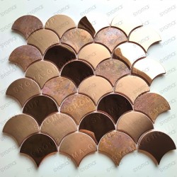 Carrelage mosaique cuivre...