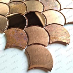 Carrelage mosaique cuivre pour mur de cuisine salle de bain HOOPA